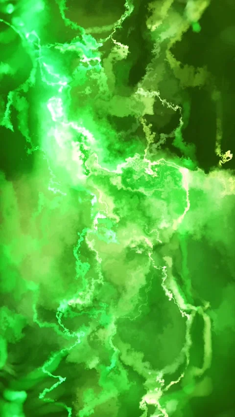 Abstract Green Organic Clouds Liquid Vertical Video Loop Stock Footage 212391804