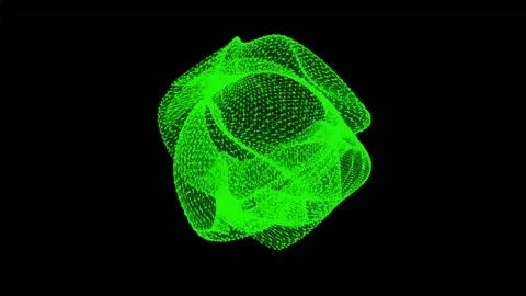 Abstract green organic shape Stock Footage 194931490