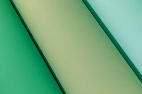 Abstract Green Paper Layers Background with Diagonal Overlap Design Stock Photos