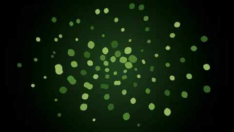 Abstract green particle explosion animation on dark background Vídeo Stock 347038012