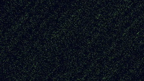 Abstract green particle field on dark background, seamless digital noise footage Vídeos de archivo 333189073