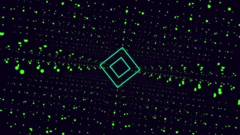 Abstract green particle motion background in 4K Stock Footage 345344822