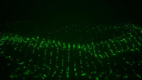 Abstract green particles background Stock Illustration