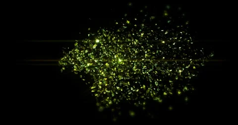 Abstract green Particles Background with sparks and glowing elements shining Stock Footage 128953510