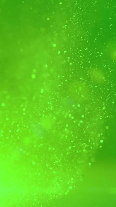 Abstract green particles floating in motion Stock Footage 339991964