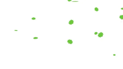 Abstract Green Particles Floating on White Background Stock Footage 341806484