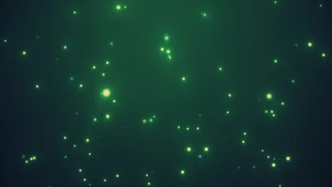 Abstract green particles Video stock 304391198
