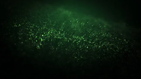 Abstract Green Particles Generation into Morphing Shape Seamless. Looped 3d Stock Footage 101745281