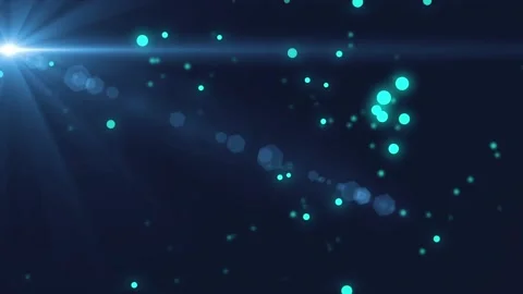 Abstract Green Particles Motion Background Stock Footage 166842373