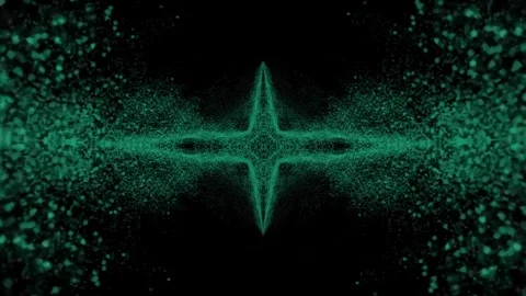 Abstract Green Particles Pattern Stock Footage 289134172