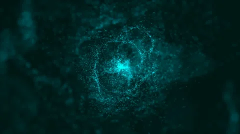 Abstract Green Particles Space Background Stock Footage 67512644