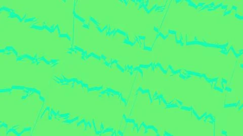 Abstract green pattern with cyan jagged lines Illustrazione stock