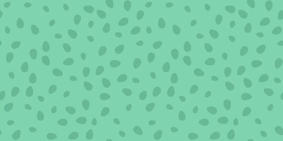 Abstract green pattern with dots. Egg-shaped spots randomly scattered across 스톡 일러스트