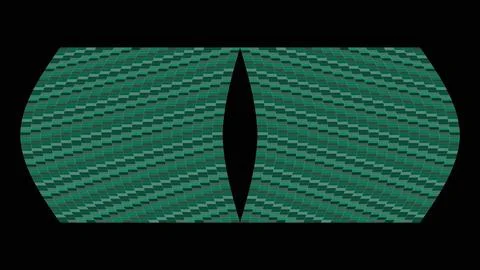 Abstract green pattern graphic featuring elongated shapes and a central neg.. イラスト素材