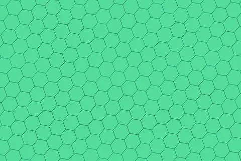 Abstract green pattern with hexagons and lines Stock Illustration