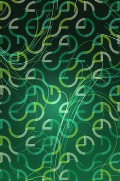 Abstract Green Pattern with Linear Elements Stock Photos