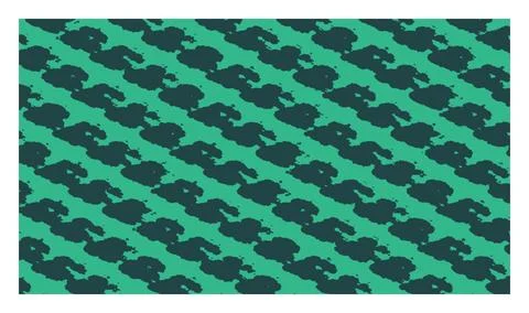 Abstract green pattern with organic cloud shapes on striped diagonal backgr.. Illustrazione stock