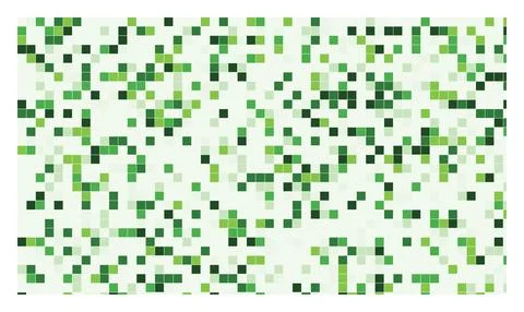 Abstract green pixel mosaic pattern in various light and dark shades of for.. 스톡 일러스트