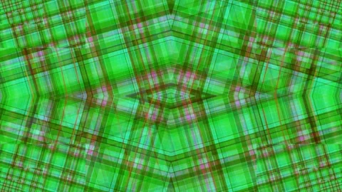 Abstract Green Plaid Pattern with Geometric Symmetry Stock Footage 332036809