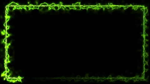Abstract green plasma energy frame border animation loop for video compositio 스톡 동영상 334908527
