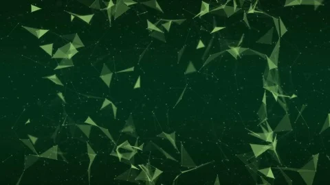 Abstract Green Plexus Network Background. Stock Footage 74840163