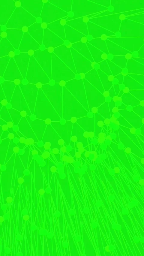 Abstract green plexus network connection loop against chroma key background Stock Footage 338421748