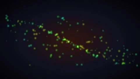 Abstract green plexus network particles on a dark background Stock Footage 336352003