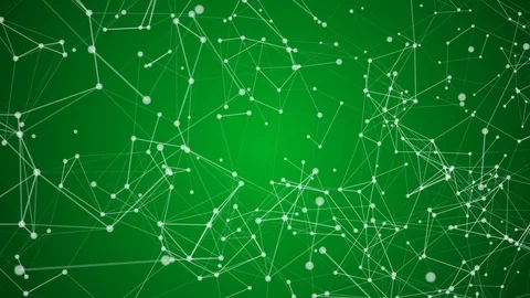 Abstract green plexus particles video moving background with shine on background Stock-Footage 93971965