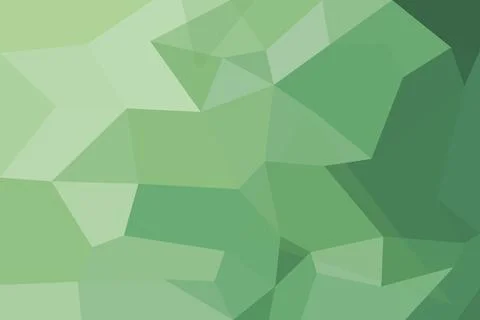 Abstract green polygon pattern with various shades Stock Illustration