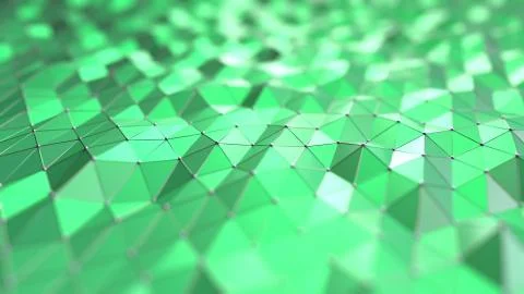 Abstract green polygonal background, 3D rendering Stock Illustration