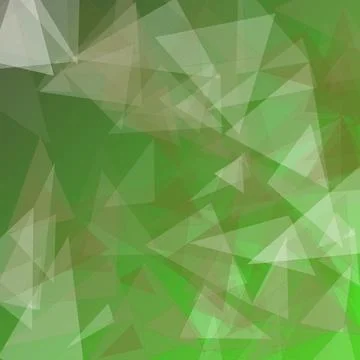 Abstract Green Polygonal Background with Overlapping Geometric Triangle Shape Stock-Illustration