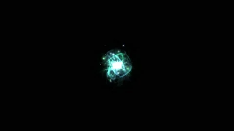 Abstract green pulsating glow element from particles and dots. explosion Stock-Footage 218265342
