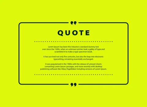 Abstract green quote vector design for speech text copy template design. 스톡 일러스트