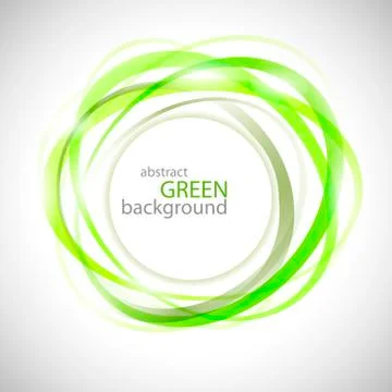 Abstract green rings vector background Stock Illustration