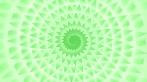Abstract green rotating spiral triangular pattern Stock Footage 245996219
