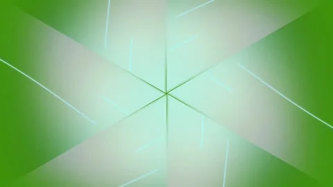 Abstract Green Rotating Star with Neon Lines Motion Background Video stock 330722984