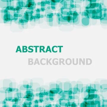 Abstract green rounded rectangle overlapping background Stock Illustration