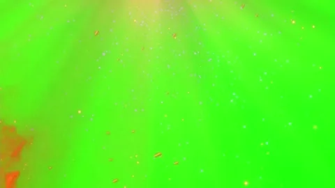 Abstract green screen background featuring floating glowing particles and soft Vídeo Stock 344417072