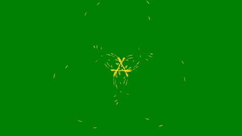 Abstract green screen effect with flowing swirling particles Can be used Stock Footage 301387933