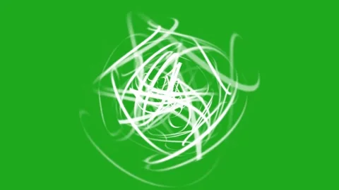 Abstract green screen spiral threads animation with twisting flowing lines Stock Footage 328596145