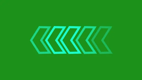 Abstract green screen video with dynamic moving arrows, digital animation b.. Stock Footage 340001088