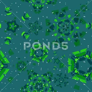 Abstract green seamless pattern with forms Иллюстрация