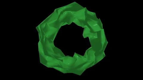 Abstract green shape. moves on a black background Video stock 82613869