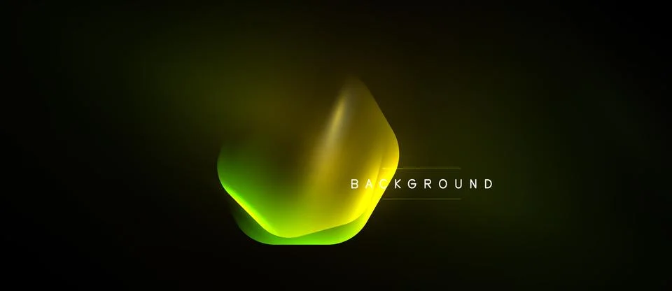 Abstract green shape over dark background. Gradient effect creates dynamic イラスト素材