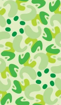 Abstract Green Shape Pattern Stock Illustration