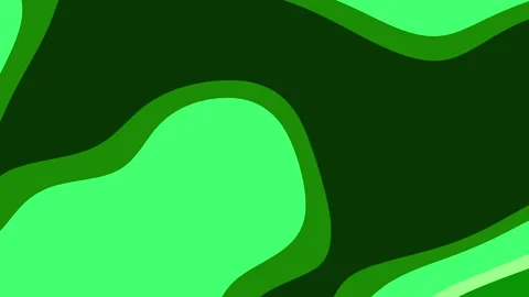 Abstract green shapes create a wavy textured background 스톡 동영상 292490571