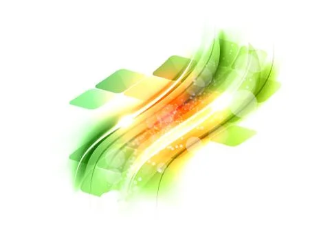 Abstract green shapes Illustrazione stock