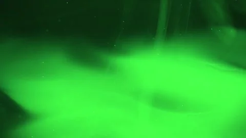 Abstract Green Smoke on Black Background Stock Footage 340387733