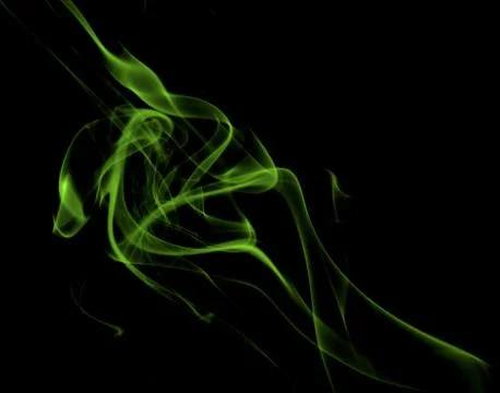 Abstract Green Smoke Stock Illustration