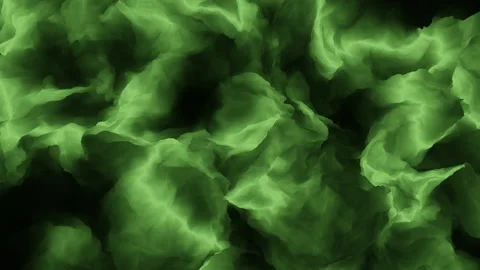 Abstract green smoke pattern on black background for web design and 3d models Stock Footage 282362276